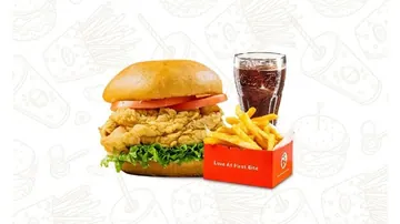 b2. crispy chicken sandwich combo