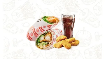 b4. crispy chicken wrap combo