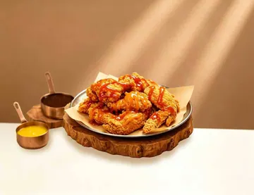 dipped wings w.sauce(6)