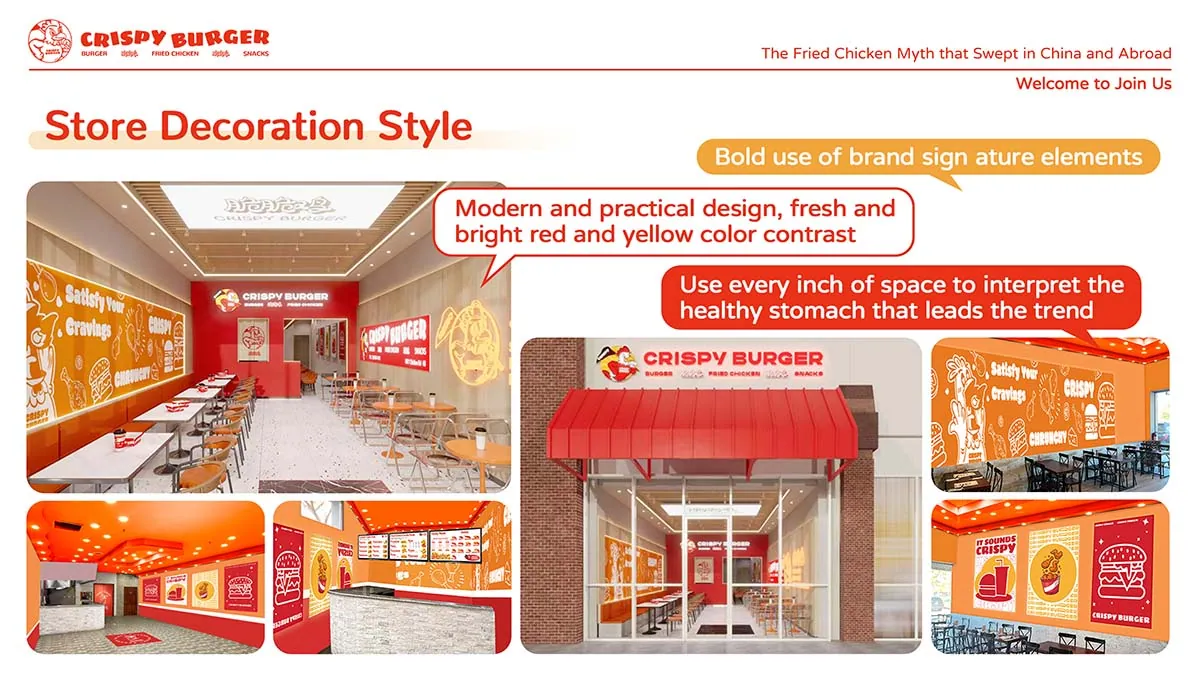 Crispy Burger storefront with its bright red and yellow sign